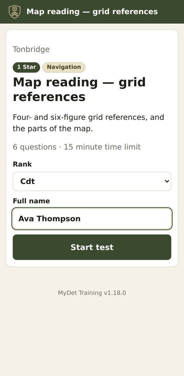 Rank and name